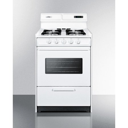 SUMMIT APPLIANCE DIV. Summit-Deluxe Gas Range, Slim 24"W, Electronic Ignition, Window WNM6307KW